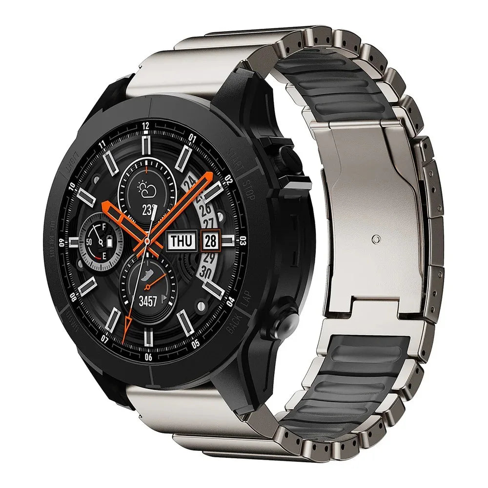 22/26mm Titanium Rubber Watch Strap | Durable & Stylish Replacement Band