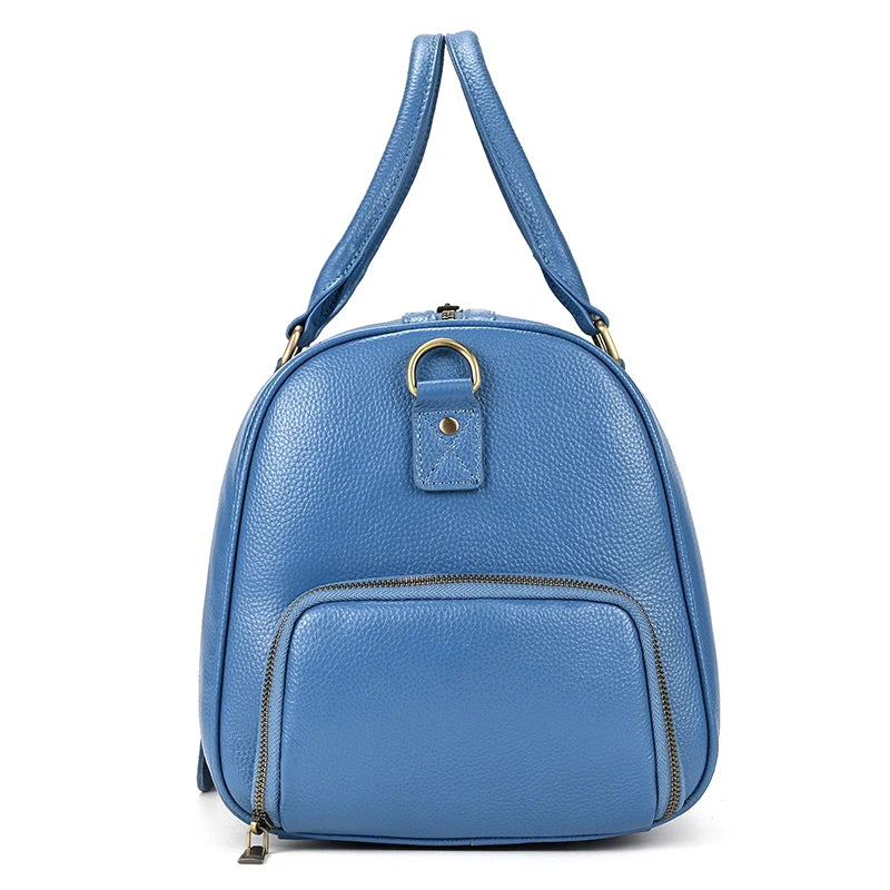 Luxury Genuine Leather Travel Bag for Men & Women | Versatile Duffle