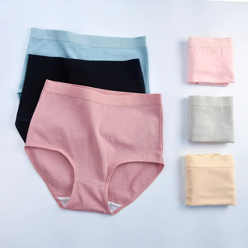 Plus Size High Waist Cotton Briefs for Women | Breathable Comfort
