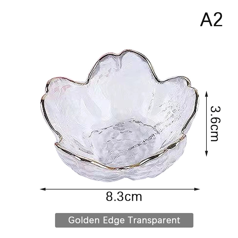 Elegant Cherry Blossoms Seasoning Plate | Nordic Glass Dish