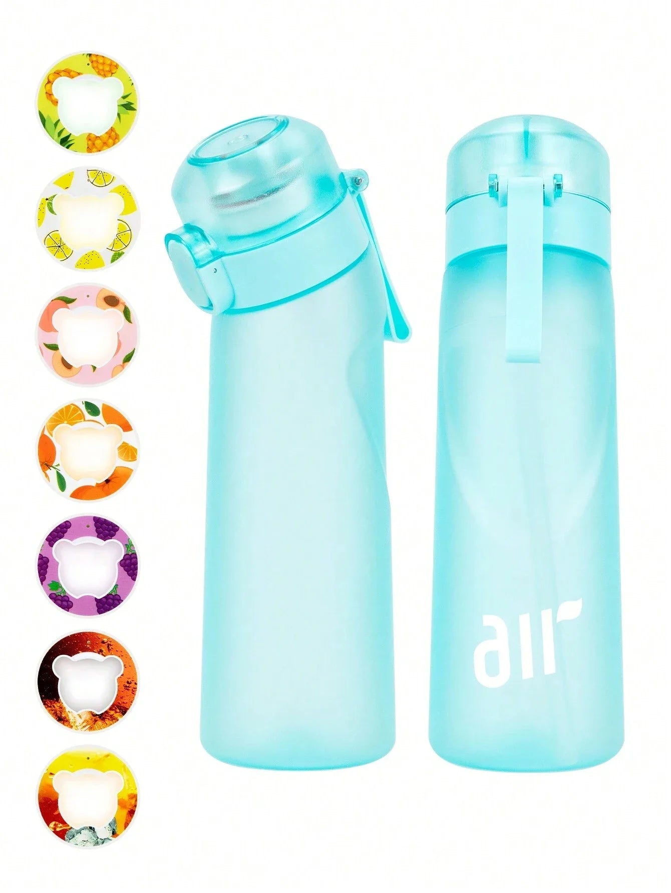 Portable Fruit-Scented Water Bottle with Flavor Pods for Sports