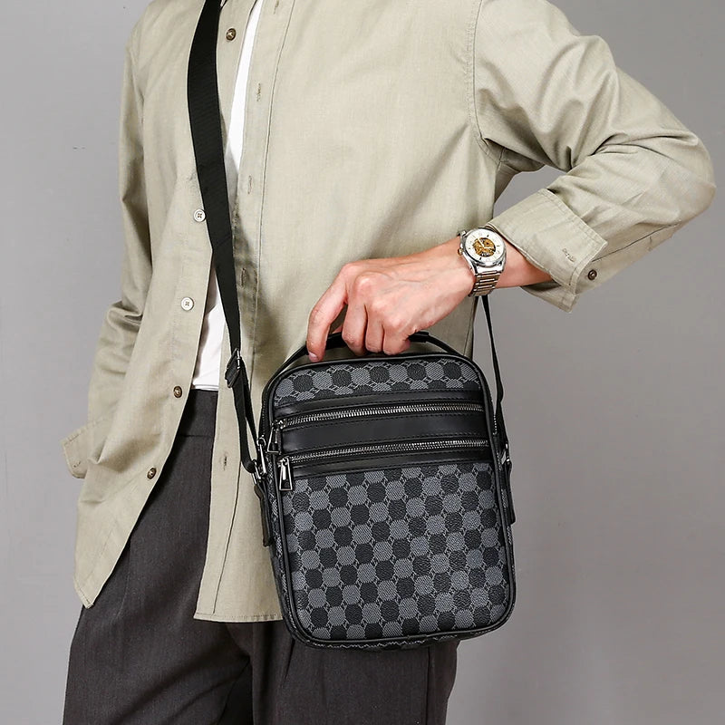 Stylish Men's Crossbody Bag | Casual Leather Messenger Sling Pack