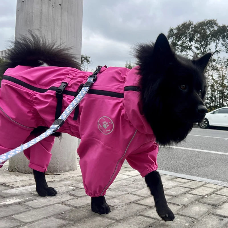 Waterproof Reflective Dog Raincoat | Adjustable Pet Jacket