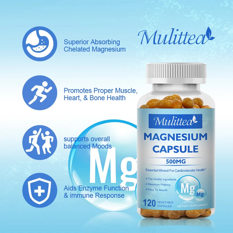 Magnesium Capsules for Joint & Heart Health | Relax & Sleep Better