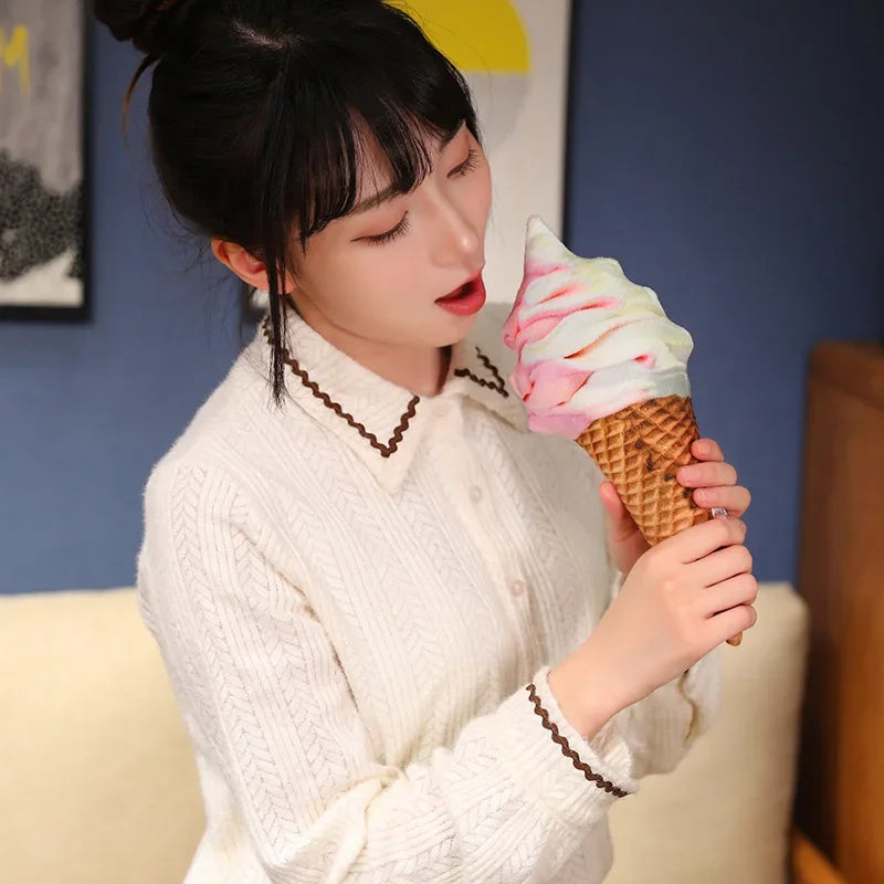 Ice Cream Plush Doll | Adorable Stuffed Decoration & Cushion