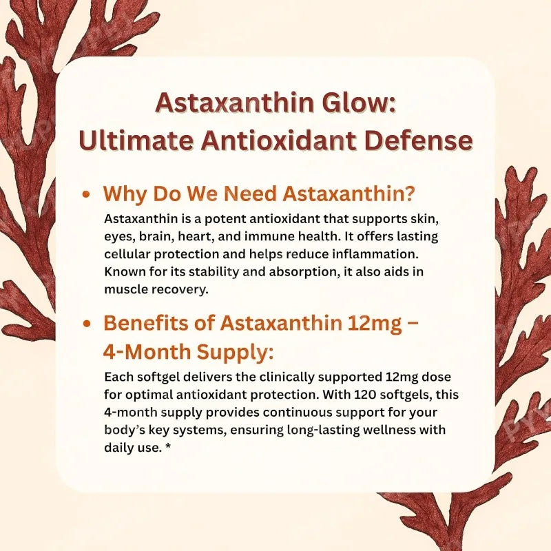 Astaxanthin Supplement Softgels | Powerful Antioxidant Support
