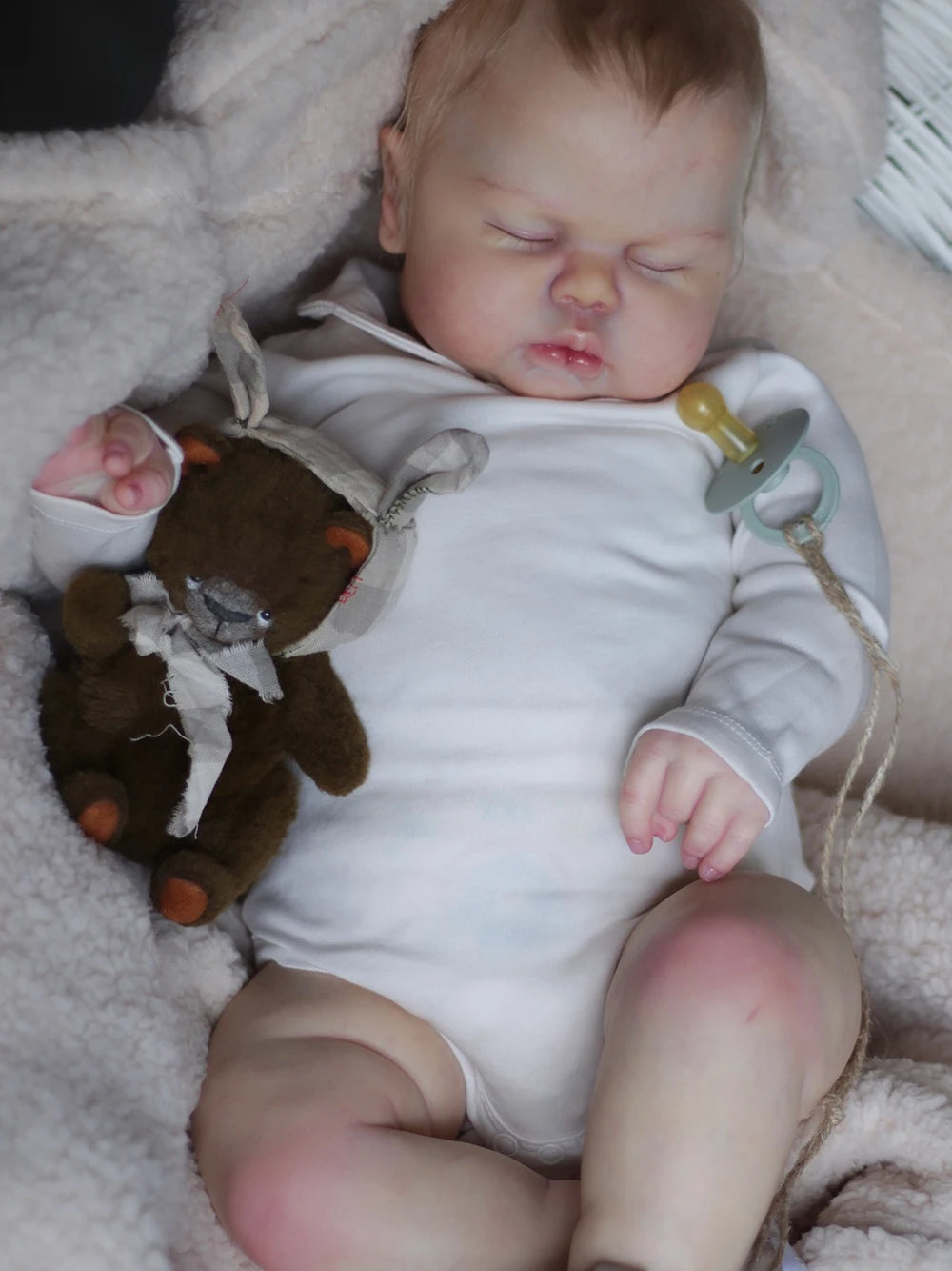 60CM Reborn Toddler Doll | Realistic Hand-Rooted Cuddle Baby