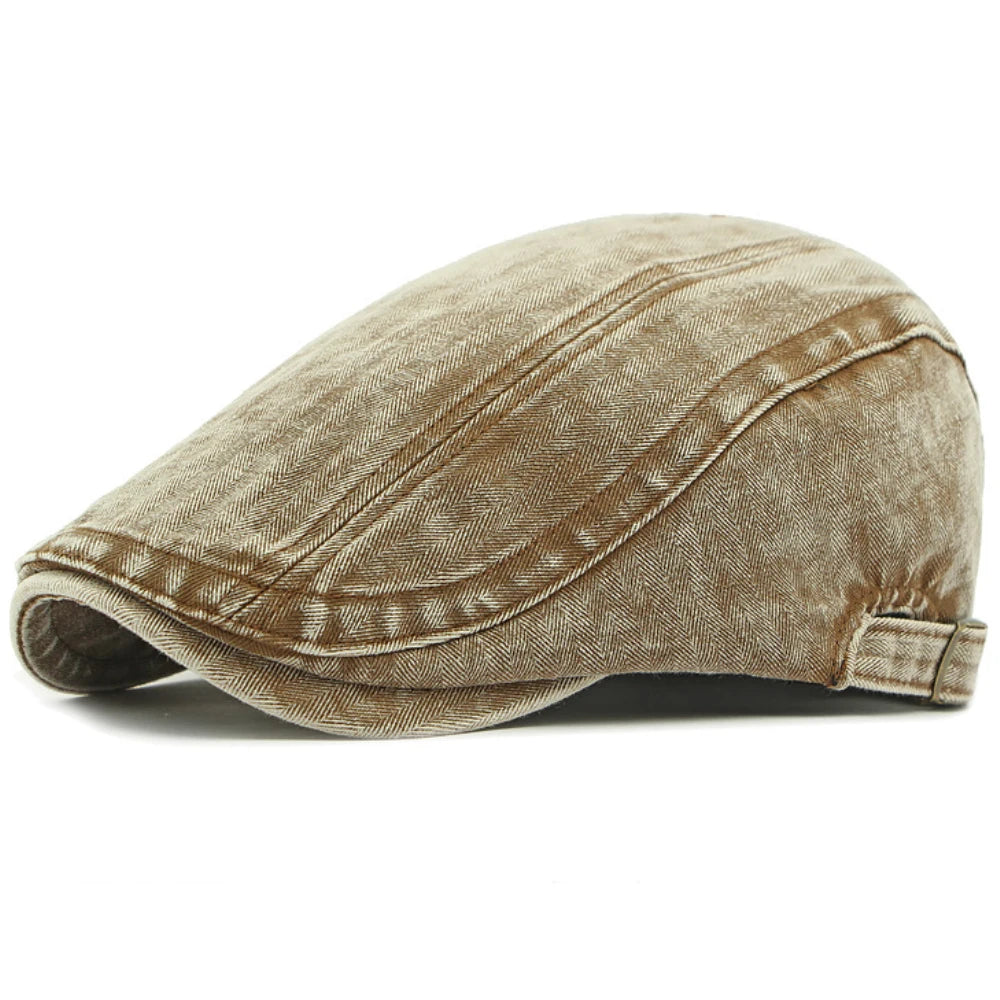 Unisex Adjustable Denim Beret Hat | Stylish Artist Cap