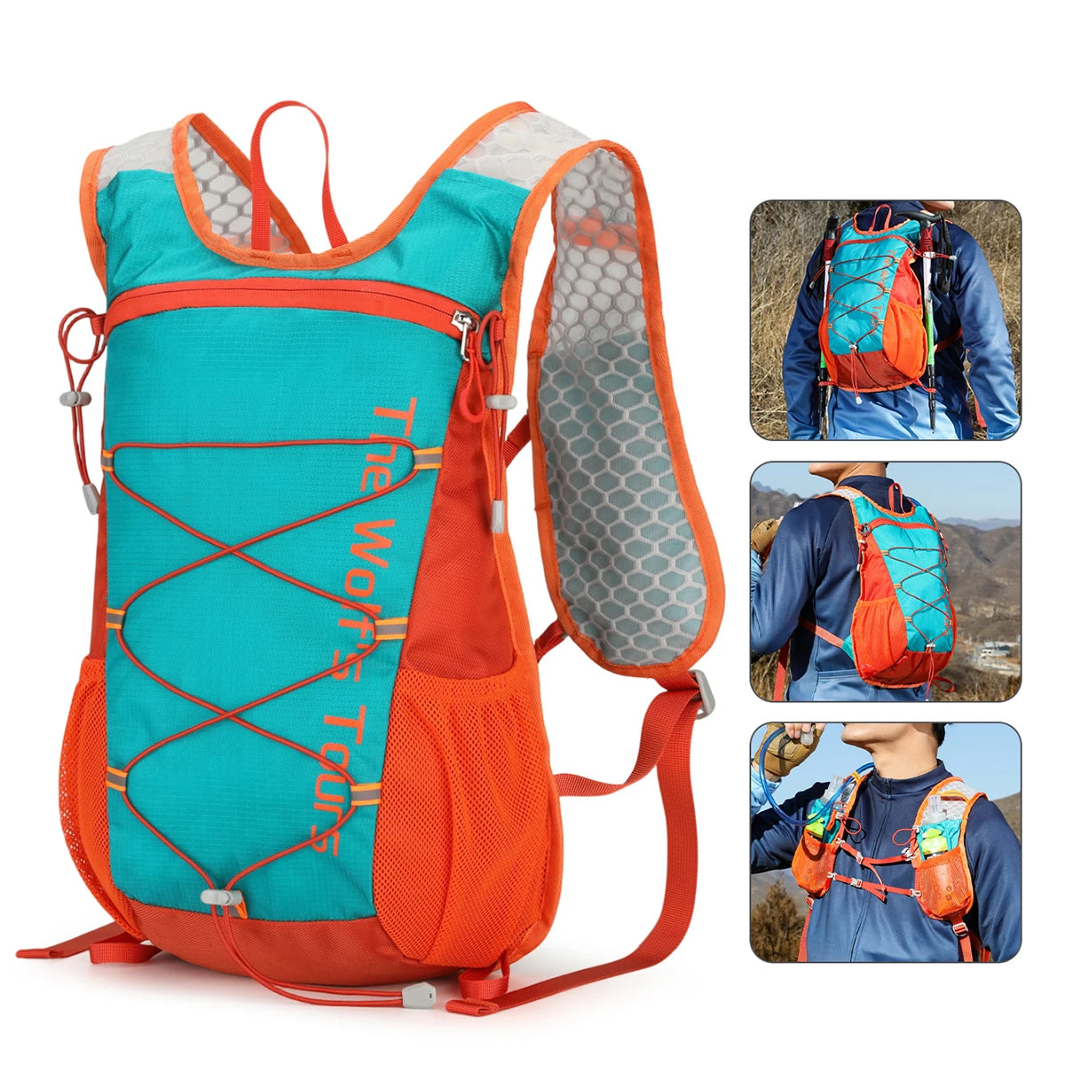 Outdoor Hiking Backpack for Women, Lightweight 16L Hiking Backpack for Men, Lightweight Mountain Climbing Sports Cross-Country Club Running Backpack