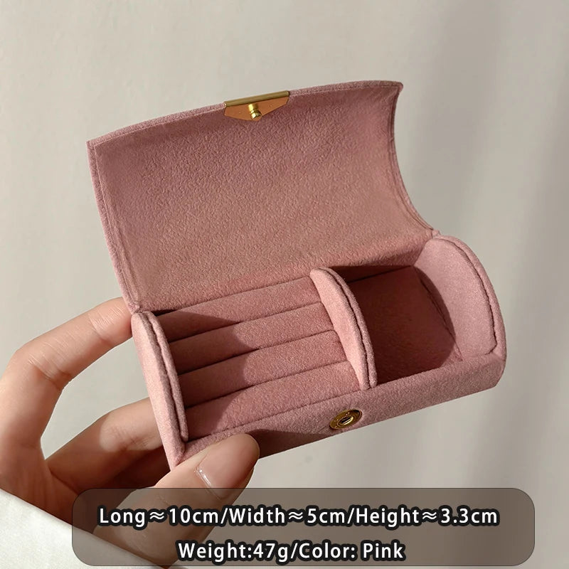 Portable Mini Jewelry Storage Box for Business Trips | Light Luxury