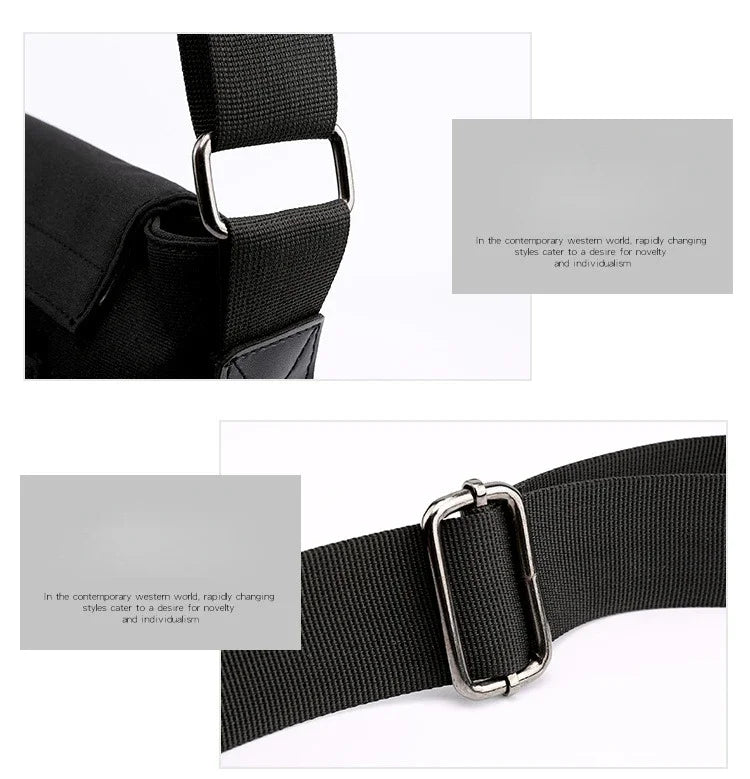 Bolso Bandolera de Lona para Hombre | Elegante Bolso de Mano para Negocios y Ocio