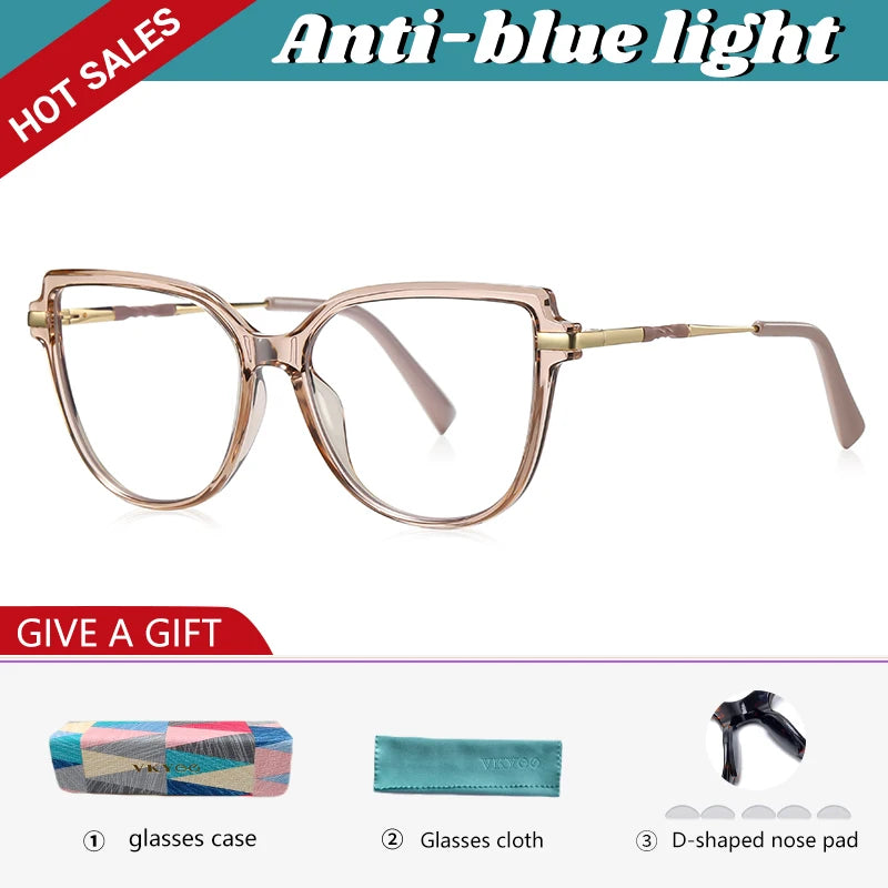 Trendy Anti-Blue Light Prescription Glasses for Women