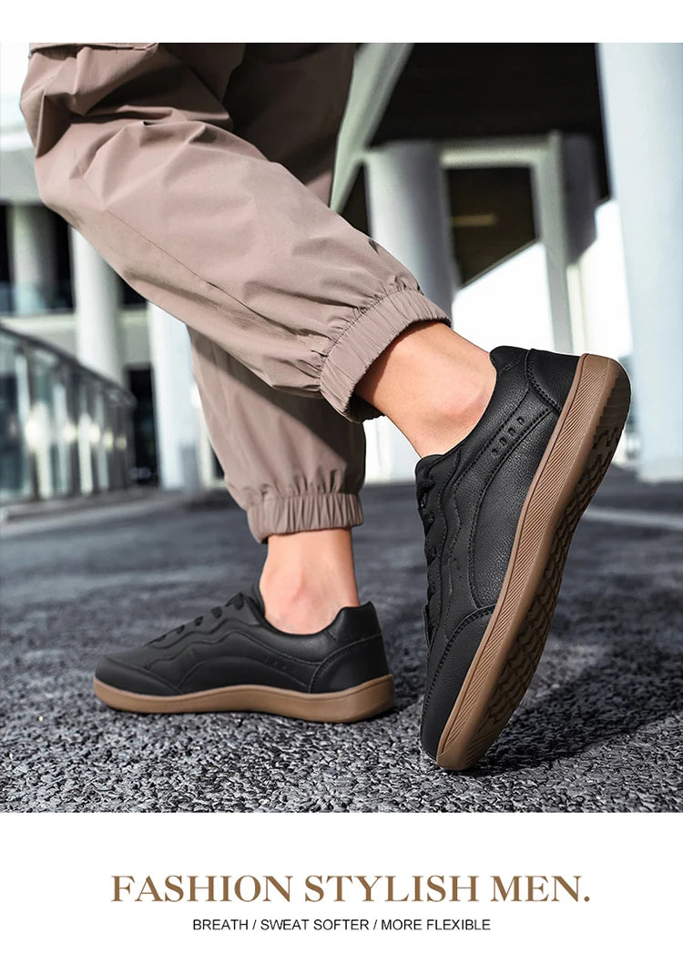 Men's Casual Wide Toe Box Sneakers | Comfortable Non-Slip Trainers