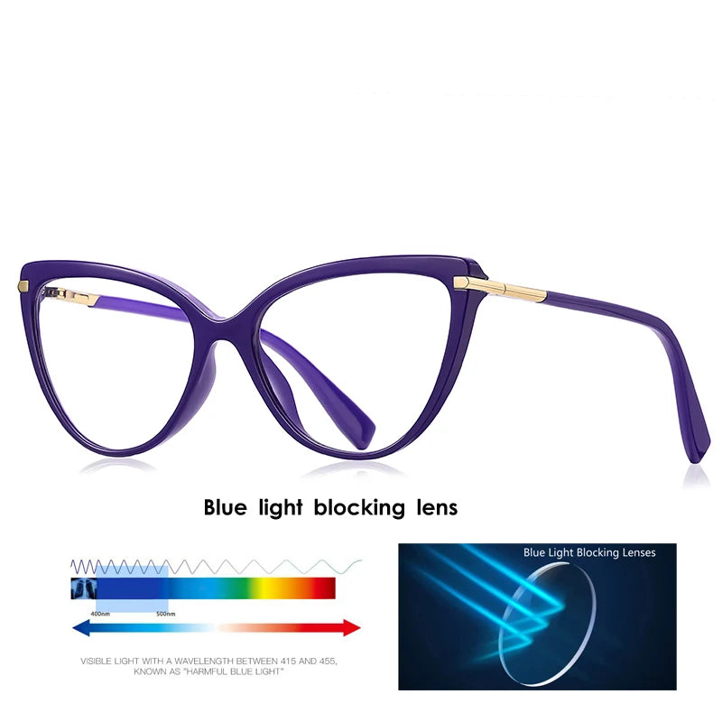 Fashionable Anti Blue Light Cat Eye Glasses for Women | Stylish Protection