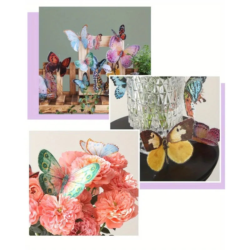 36pcs Lifelike Butterfly Decorations Set | Vibrant Wedding & Party Decor