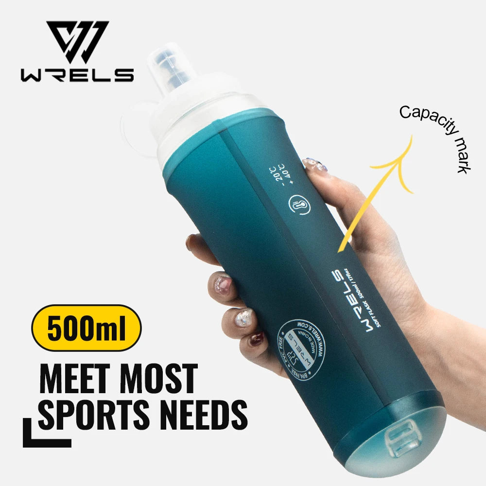 500ML Collapsible Sports Water Bottle | BPA-Free Soft Flask