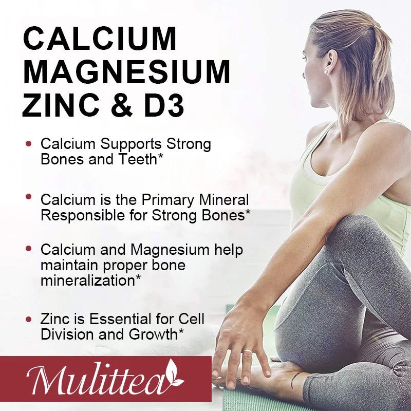 Calcium Magnesium Capsules with Zinc & Vitamin D3 for Strong Bones