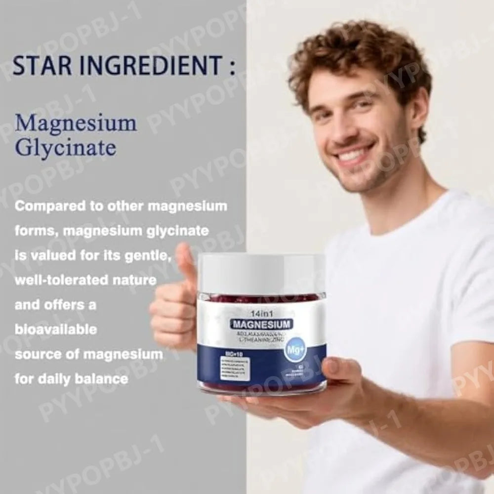 14-in-1 Magnesium Complex Gummies for Relaxation & Energy