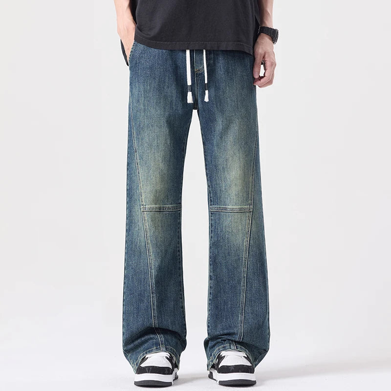 Men's Flared Boot Cut Jeans | Comfortable Vintage Casual Trousers