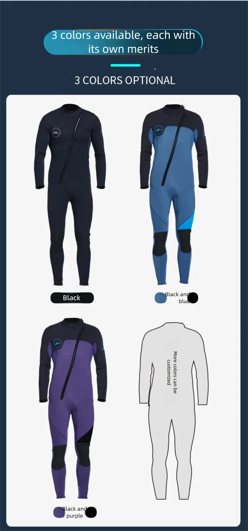 3mm Neoprene Full Sleeve Wetsuit for Men | Perfect for Water Sports