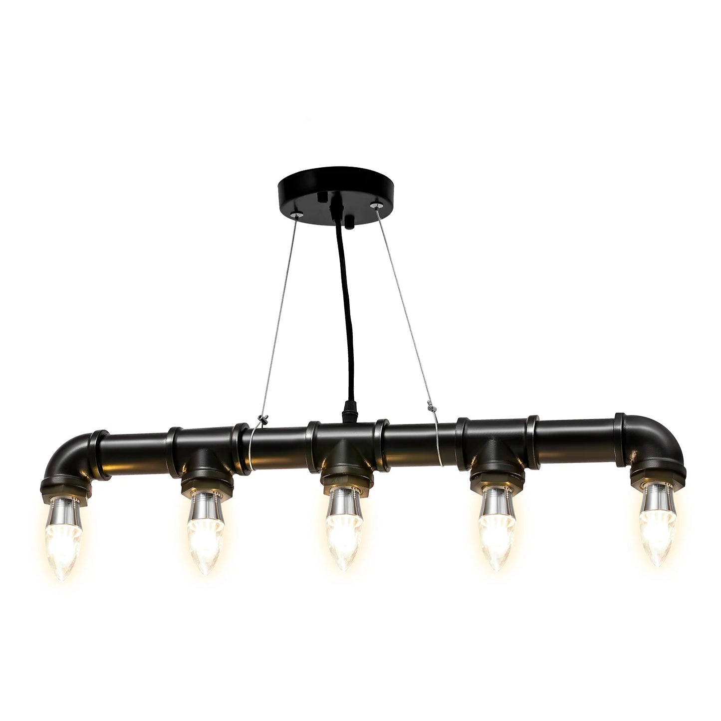 E27 Antique Water Pipe Chandelier | Industrial Loft Ceiling Lamp