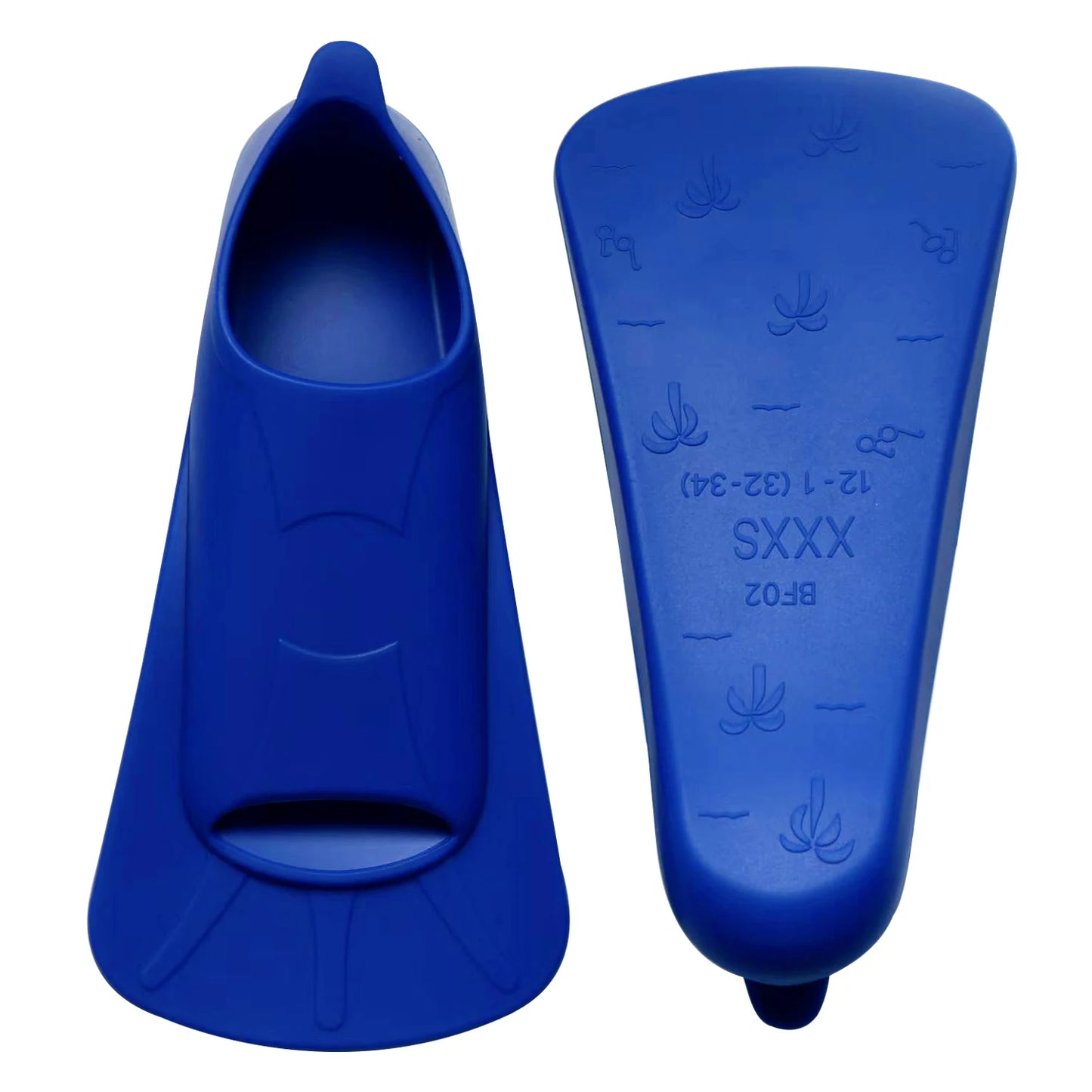 Multicoloured Short Silicone Snorkel Fins for Adults & Kids