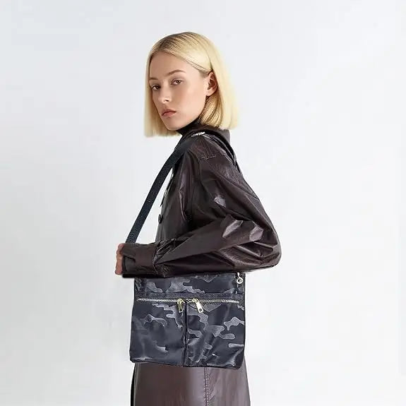 Stylish Crossbody Nylon Handbag | Lightweight Multi-Pocket Bag