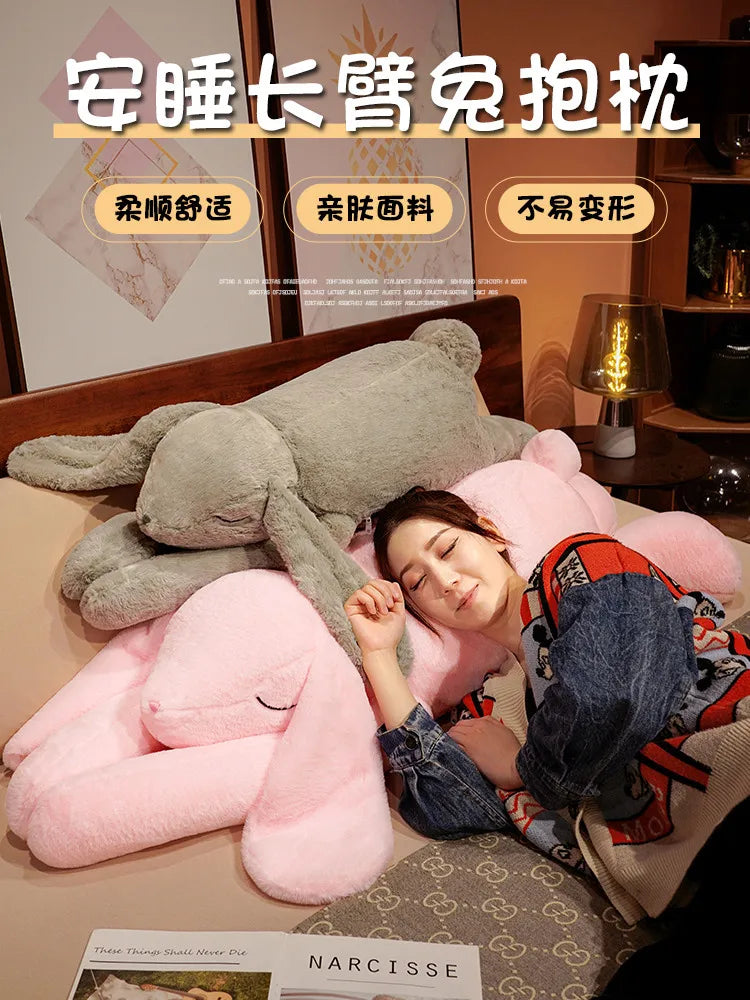 Giant Cute Cartoon Bunny Plush Toy | Soft Stuffed Rabbit Pillow