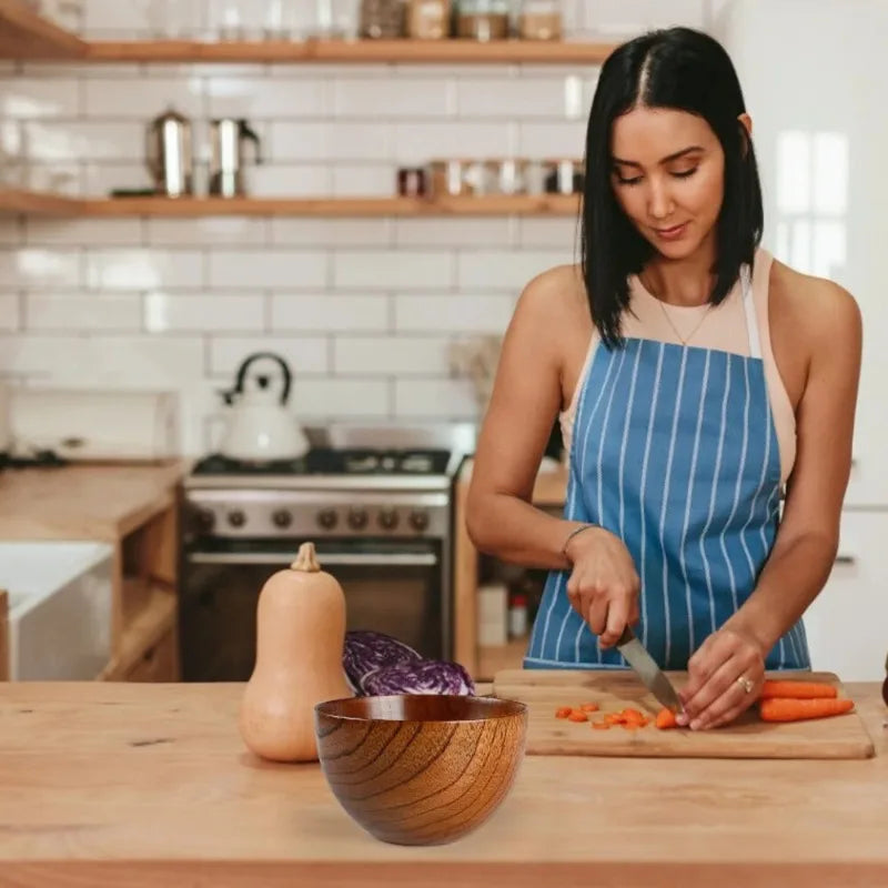 Japanese Style Wooden Bowl | Elegant Natural Tableware