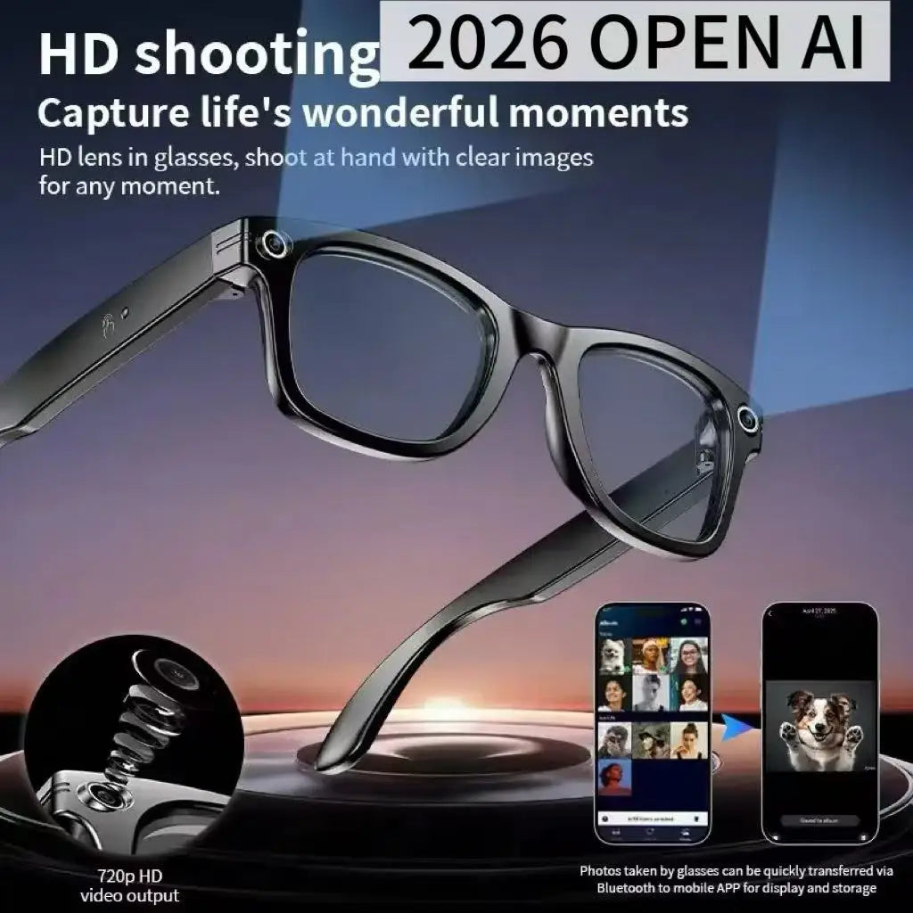 AI Smart Glasses with 13MP Camera & Language Translation