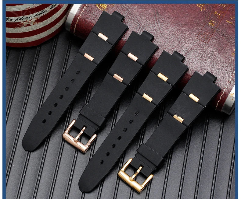 Men's Black Rubber Replacement Watch Band Strap | Comfortable & Durable