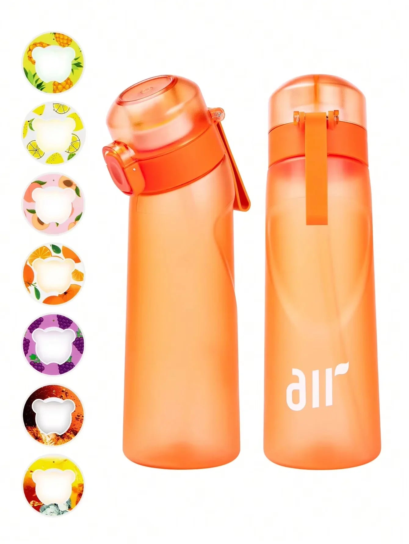 Portable Fruit-Scented Water Bottle with Flavor Pods for Sports