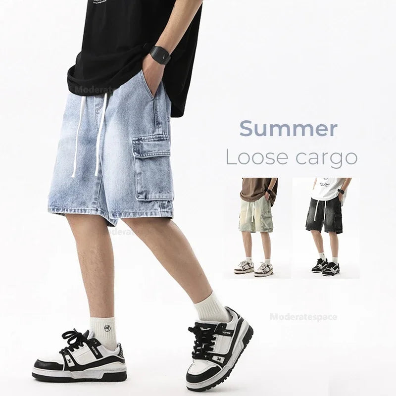 Men's Summer Retro Fashion Denim Shorts | Multi-pocket & Comfortable