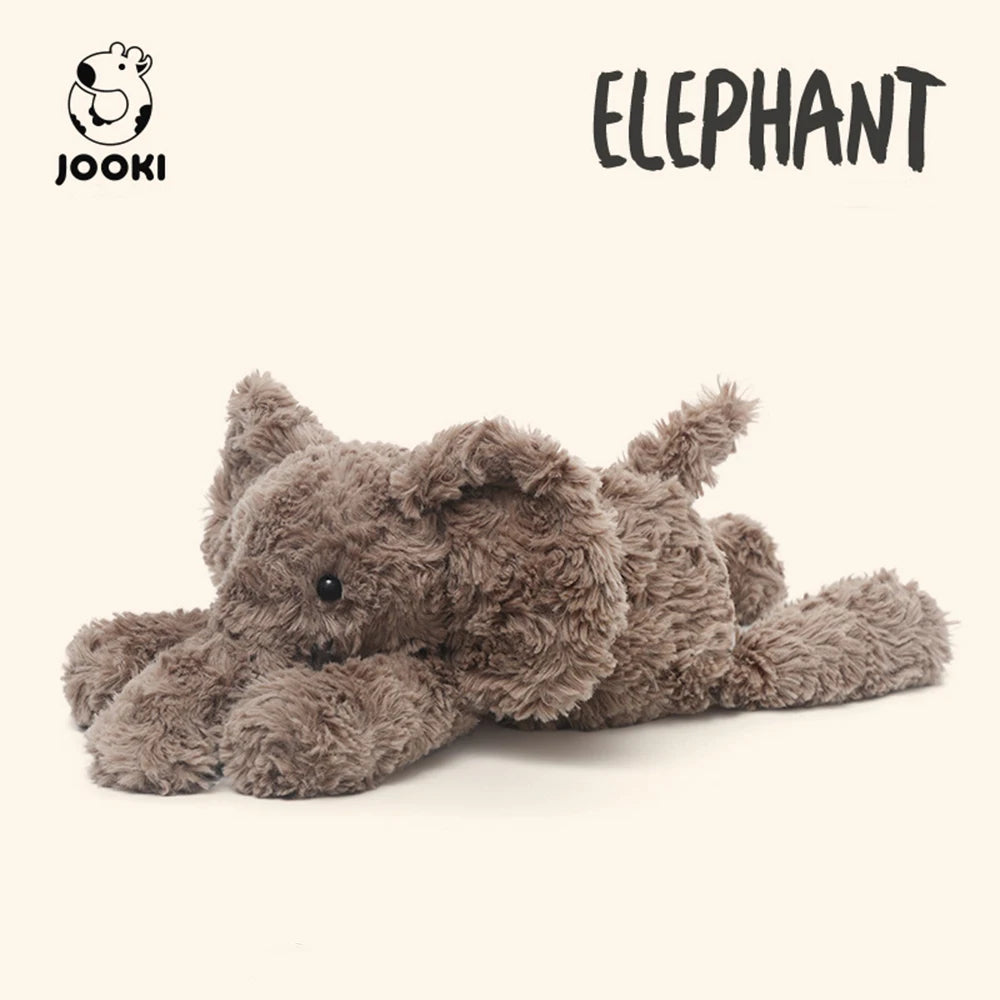 Cute Elephant, Hippopotamus, Monkey & Fox Plush Toy – Soft Stuffed Animal Sleeping Companion, Funny Room Decor Doll, Birthday Gift for Girls and Kids