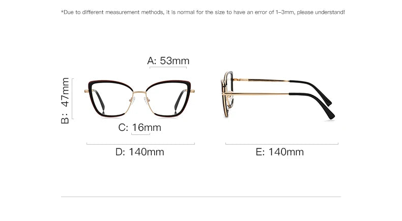 Customizable Anti Blue Light Myopia Glasses for Women | Stylish & Functional