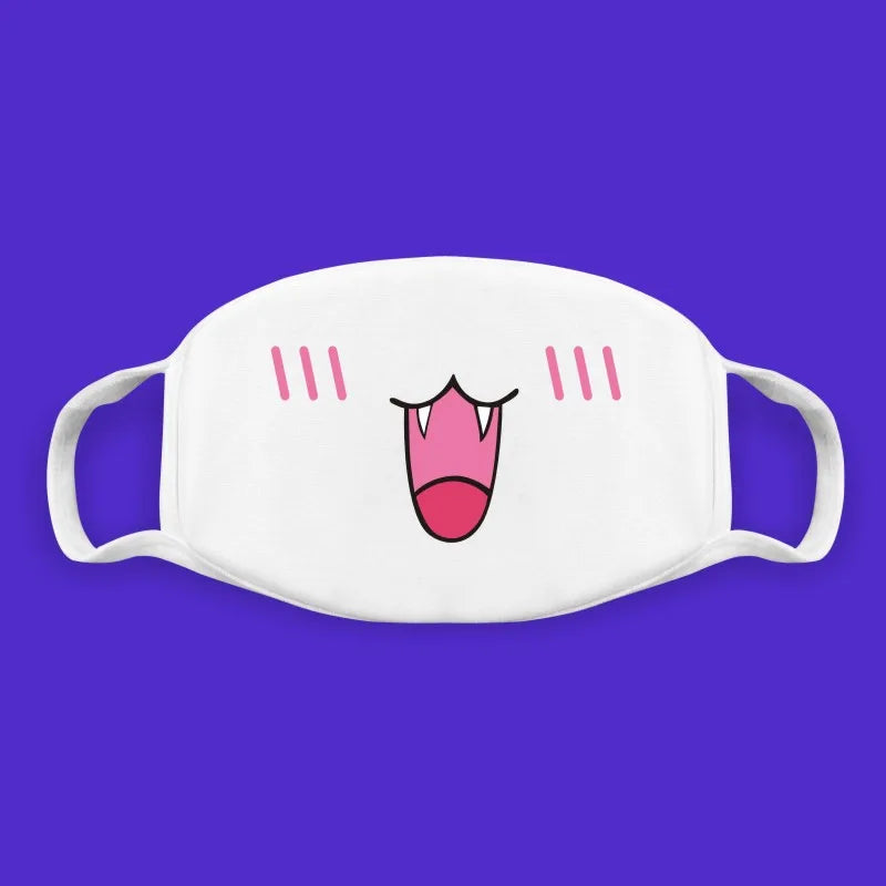Funny Expression Anime Party Mouth Face Mask | Unisex Kawaii Mask