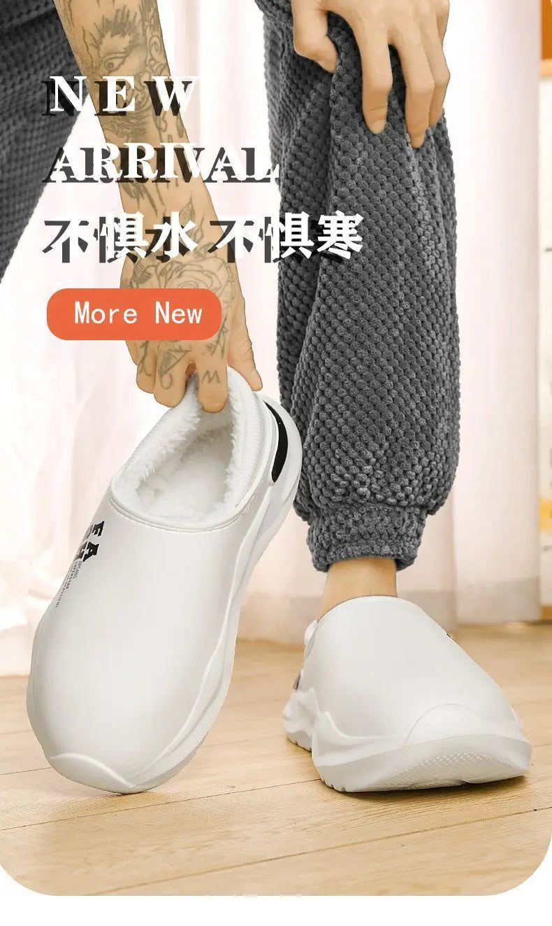 Men's EVA Waterproof Outdoor Slippers | Cozy Winter House Shoes