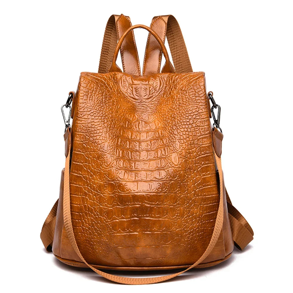 Stylish Anti-Theft Women's PU Leather Backpack | Perfect for Travel