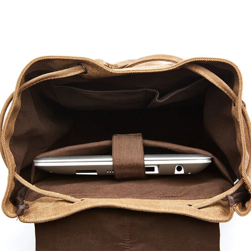 Vintage Canvas Backpack | Spacious Hiking & Travel Bag