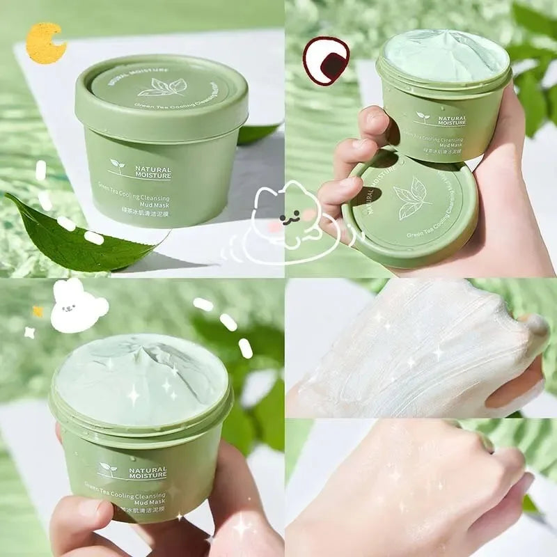 Green Tea Ice Mud Mask | Cleansing, Hydrating & Oil Control