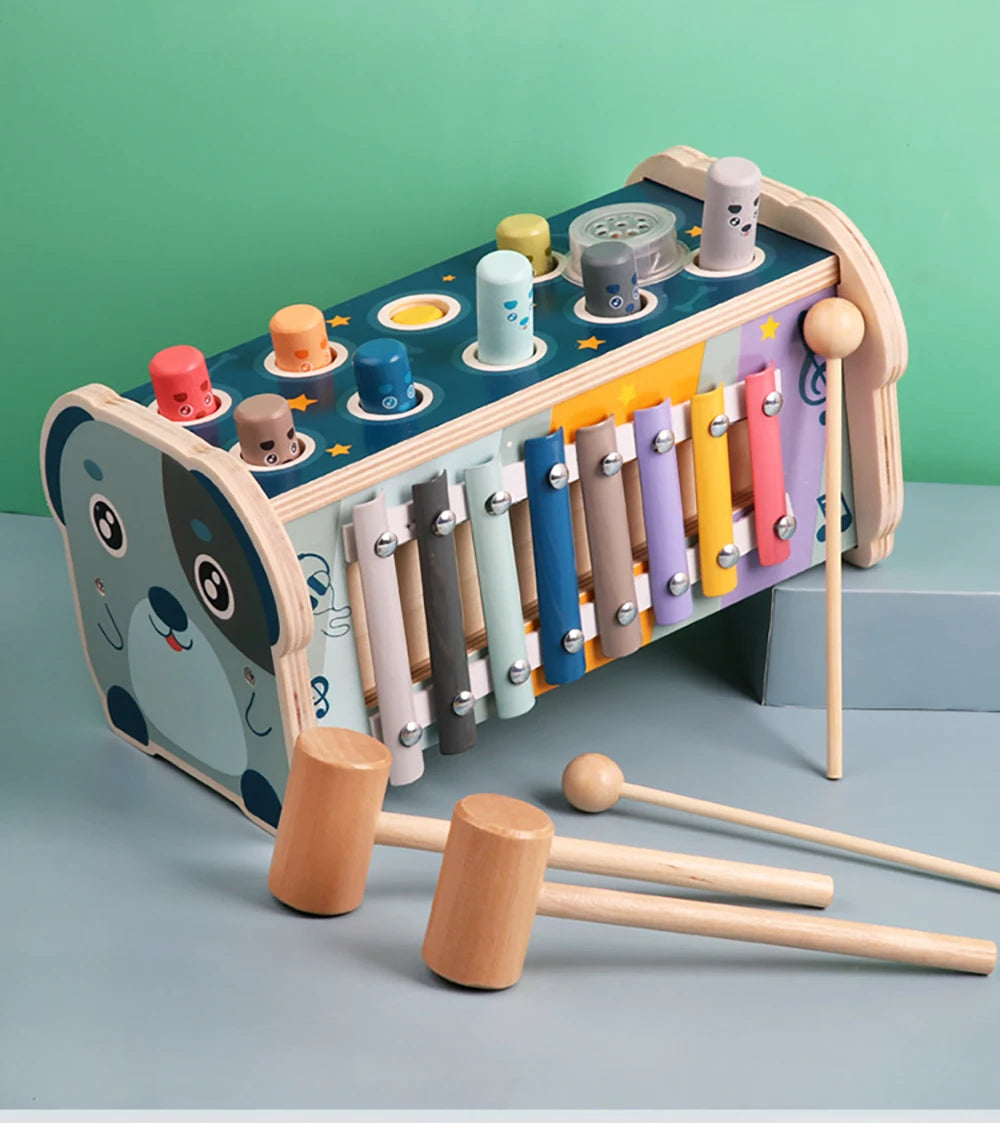 Wooden Hammering Pounding Toy for Kids | Montessori Educational Fun