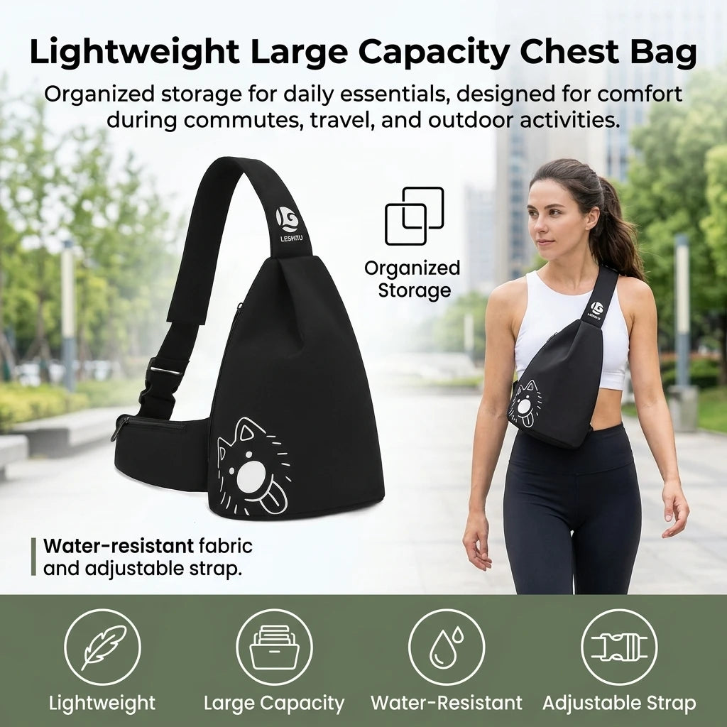 Unisex Waterproof Crossbody Sling Bag for Travel & Outdoor