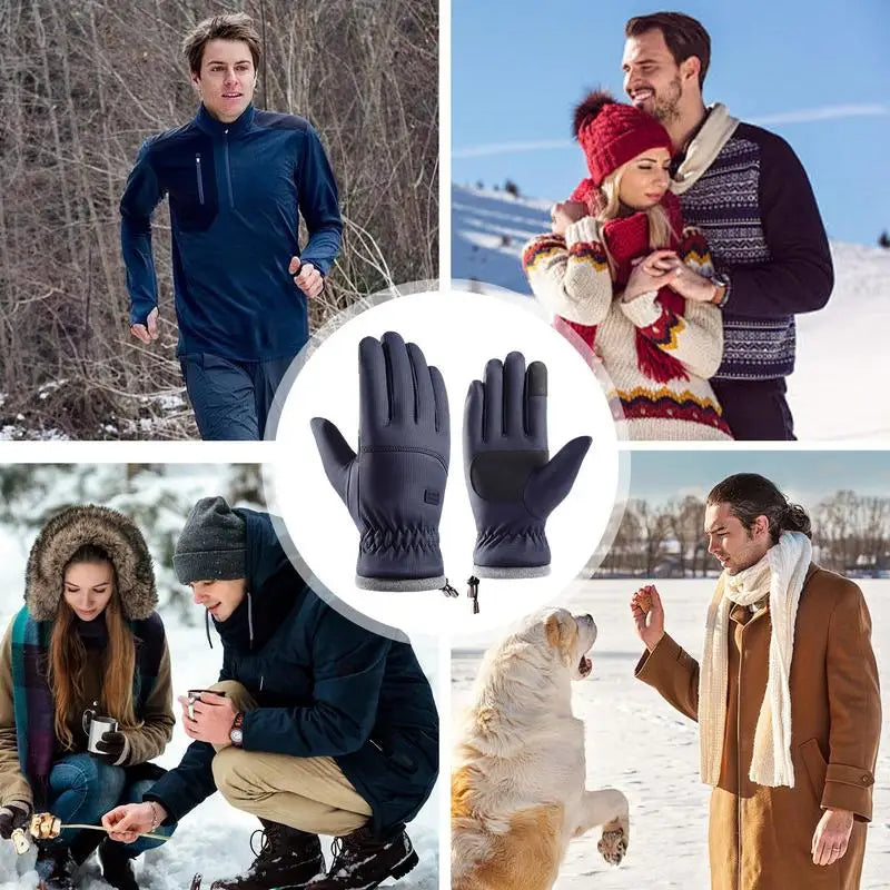 Guantes de esquí de invierno | Equipo térmico táctil para clima frío