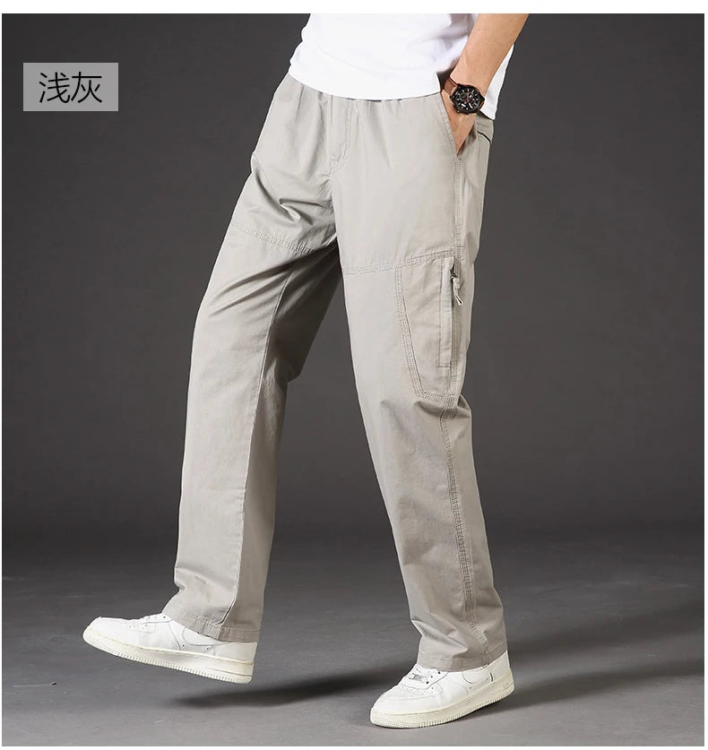 Men's Cotton Cargo Pants | Casual Sports Sweatpants for Every Day