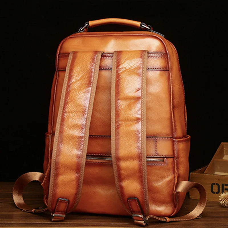 Men's Advanced Leather Backpack | Large Capacity Casual Bag