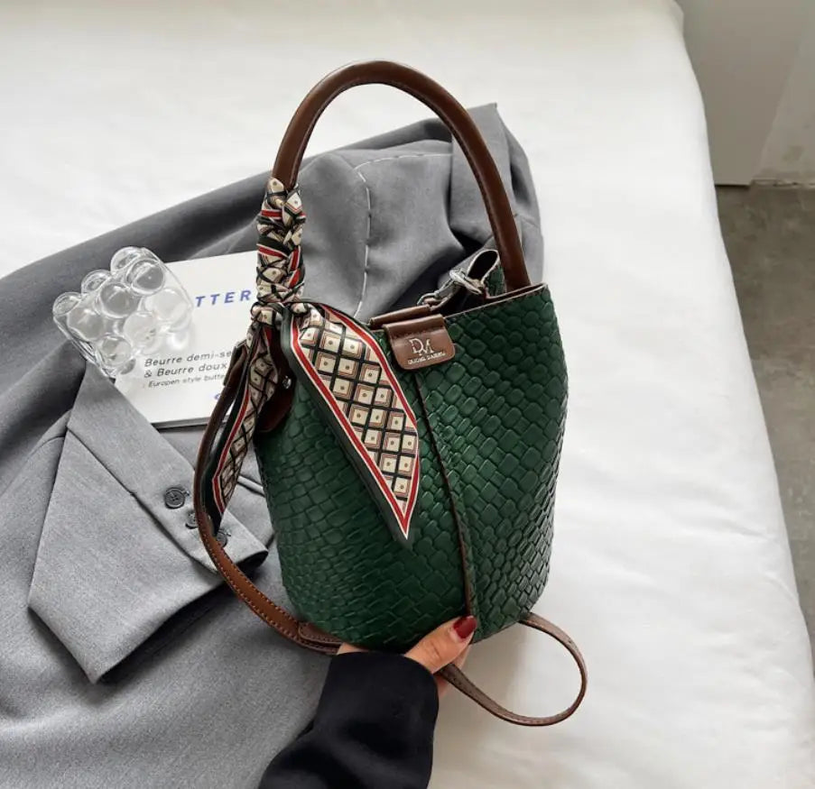 Bolso de cubo chic para mujer | Bolso de mano tejido de moda para cada ocasión