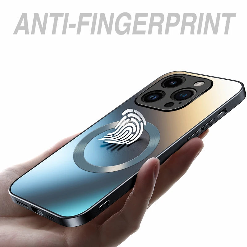 AG Matte Silicone Hard Case For Magsafe iPhone 17 Air 16 16E 15 14 13 12 11 Pro X XS Max Mini Plus Frosted Phone Magnetic Cover