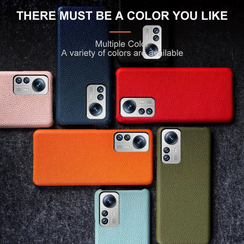 Luxury Genuine Leather Case for Xiaomi Phones | Shockproof Protection
