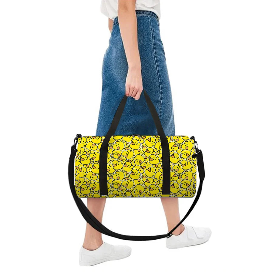 Large Multi-Functional Duffle Bag | Waterproof Yellow Duck Pattern