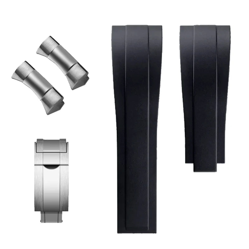 Soft Rubber Watch Strap | Quick Release Diver Band for All Watches